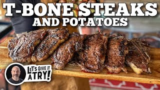 TBone Steak and Potatoes  Blackstone Griddles [upl. by Dar]