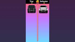 Thar vs Defender ❓ Comparison  shorts ytshorts comparison shortsfeed viralshorts trending [upl. by Elletnwahs82]