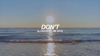 Dont English Lyrics  eAeon ft RM Visualizer Version [upl. by Zerdna]