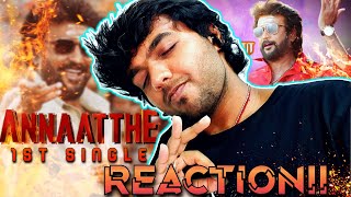 Annaatthe First Single  REACTION  Superstar Rajinikanth  D Imman  Siva  Nayanthara [upl. by Nolyarb]