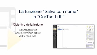 Tutorial CerTusLdL  La funzione quotSalva con nomequot in quotCerTusLdLquot  ACCA software [upl. by Cormier]