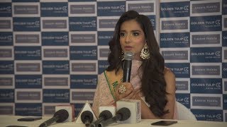 Meenakshi Chaudharys press conference at Golden Tulip Chandigarh Panchkula [upl. by Lusty914]