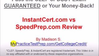 Speedy Prep vs InstantCert Review  CLEP Tests Reviews [upl. by Nauwaj]