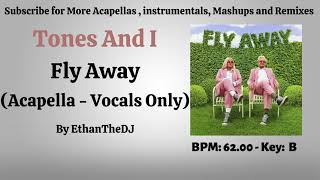 Tones And I  Fly Away Acapella  Vocals Only [upl. by Etnauq405]