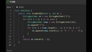 1545 Find Kth Bit in Nth Binary String [upl. by Kerwin]