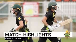 Perry good show steers Australia past India in Canberra  CommBank T20 INTL TriSeries [upl. by Suraved]