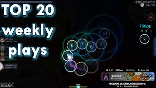 TOP Weekly osu plays [upl. by Berkeley]