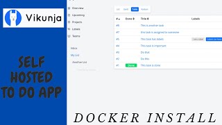 Self Hosted ToDo App to manage projects  Docker Install [upl. by Other]