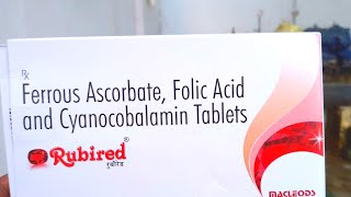 Rubired tablet full review in hindi  ferrous ascorbate folic acid cyanocobalamin [upl. by Irrab517]