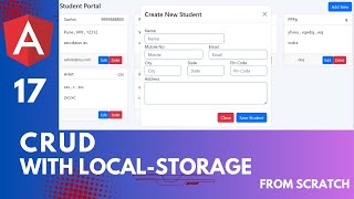 Angular 17 CRUD with LocalStorage  angular 17 tutorial [upl. by Giacinta115]