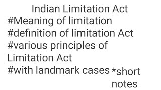 Introduction of Limitation actCpc lectures short notes [upl. by Mohkos]