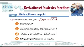 Dérivabilité en un point Exercice 1 [upl. by Balfore]