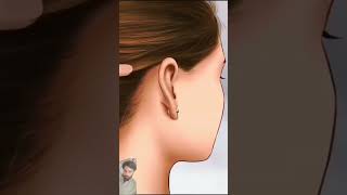 Earring Hole cleaning Treatmentanimation satisfying ear asmrsounds 3danimation asmr piercing [upl. by Ruomyes316]