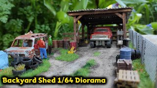 Making realistic backyard shed 164 diorama [upl. by Oj]