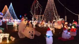 Light display at Amarantes Winter Wonderland in Dayville Ct [upl. by Iohk]