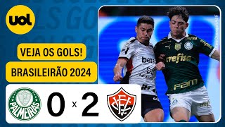 PALMEIRAS 0 X 2 VITÓRIA  CAMPEONATO BRASILEIRO 2024 VEJA OS GOLS [upl. by Rimidalv677]