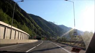 Driving Through The Katschberg Tunnel In Austria [upl. by Dnomde]