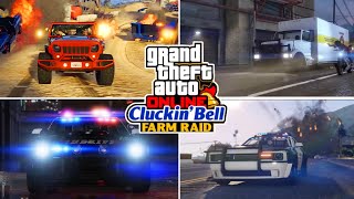 GTA ONLINE CLUCKING BELL FARM RAID DLC COUNTDOWN POLICE INTERCEPTOR amp NEW HEIST BUY amp SELL [upl. by Zeculon]