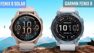 Garmin Fenix 8 Solar vs Garmin Fenix 8 AMOLED  Display Features and Collection [upl. by Irami]