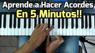 Acordes  Como Tocar El piano  Fácil y Rápido  Para Principiantes [upl. by Croner877]