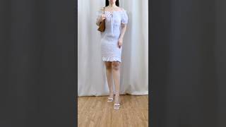 White smocked dress ✨🤍 dress outfitinspriation dressootd ootd outfitideas [upl. by Wager]