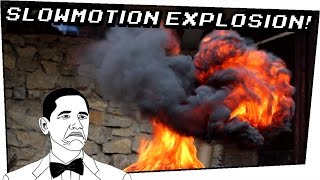 Feuerzeuggas und Acetylen EXPLOSION in SLOWMOTION [upl. by Pratt]