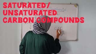 CARBON AND ITS COMPOUNDSSATURATEDUNSATURATED CARBON COMPOUNDSCHEMISTRYCLASS910 [upl. by Trillby]