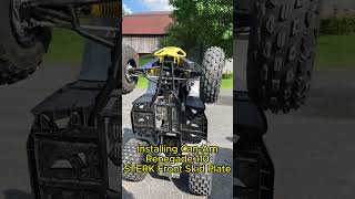 Installing Skid Plate on CanAm Renegade 110 sterkproducts skidplate canam atv [upl. by Charla]