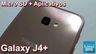 SAMSUNG GALAXY J4 J4 PLUS  MICRO SD E APLICATIVOS [upl. by Klemm]