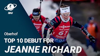 World Cup 2324 Oberhof Jeanne Richard top 10 on WC Debut [upl. by Ecadnac273]