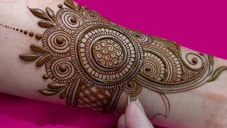 Arabic mehndi designs simple  karwa chauth mehndi design very easy stylish mehandi ki design [upl. by Atikal118]