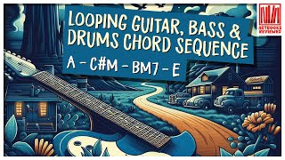 Looping guitar bass and drums chord sequence [upl. by Annaear319]