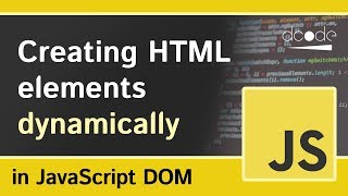 DocumentcreateElement  Javascript DOM [upl. by Aikkan]