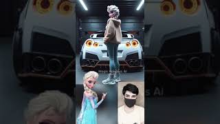 Disney Princess With Expensive Car 🥰😱💥 Disney Princess shorts disney princess viral [upl. by Stratton]