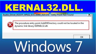 How to fix dynamic link library kernel32dll error on WINDOWS 7  kernel32dll error fix windows 7 [upl. by Nyladnor]