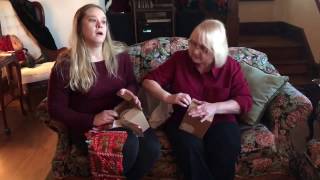 Christmas Pregnancy Reveal to Mom and Sister [upl. by Inavoy]