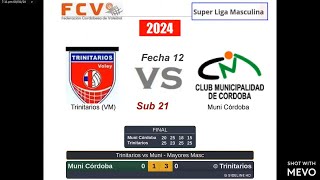 Vóley FCV 2024  Super Liga Masc Sub21  Trinitarios vs Muni de Córdoba LIVESD [upl. by Weidman]