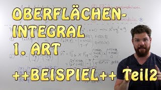 Oberflächenintegral 1Art  BEISPIEL Teil 2  Parametrisierung in Polarkoordinaten [upl. by Yee]