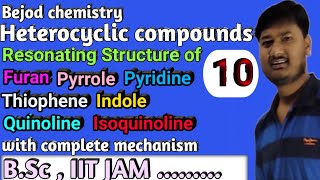 Heterocyclic compounds part 10  Resonating Structure of Heterocyclic Compounds [upl. by Colbye625]