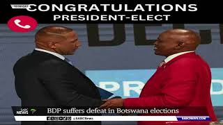 Botswana Elections  BDP suffers defeat [upl. by Georgianna]