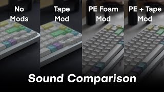 PE Foam vs Tape Mod vs Both  Alpine65 Sound Tests POM Plate [upl. by Jarv665]