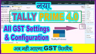 New Tally Prime 40  GST Details Settings in Tally Prime 40  GST Returns in Tally Prime 40 [upl. by Cherianne]