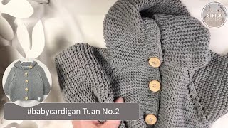 curlystricksisters  Babycardigan Tuan No 2  Tutorial  Anfänger geeignet [upl. by Akirdnuhs]