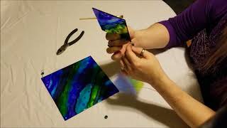 Alcohol Ink Suncatcher Tutorial Wiring and Assembly [upl. by Fabron]