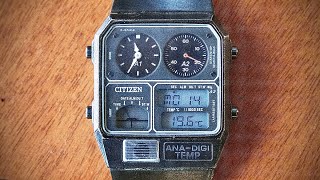 Citizen ANA DIGI TEMP Watch  The Classic Retro 80s Watch HandsOn [upl. by Fedora]