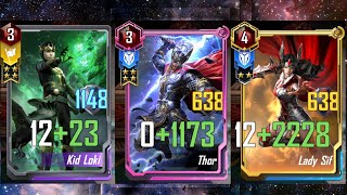 Kid Loki Thor Lady Sif Unity MARVEL DUEL [upl. by Illoh]