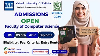 BSCS BSIT BSSE  5th Semester  Spring 2024 Admissions Open  Virtual University  All Information [upl. by Wetzel]