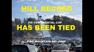 Record Tied At Pine Mountain FIS Continental Cup Ski Jumping skijumping pinemountain skijump [upl. by Urquhart]