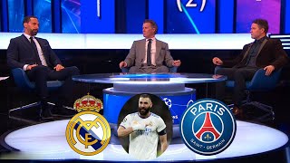 Real Madrid vs PSG 3132 Karim Benzema Hattrick🔥 Rio Ferdinand And Michael Owen Crazy Reaction [upl. by Ehcor]