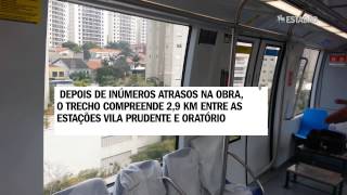 quotEstadoquot acompanha primeira viagem do monotrilho na Vila Prudente [upl. by Arleta534]